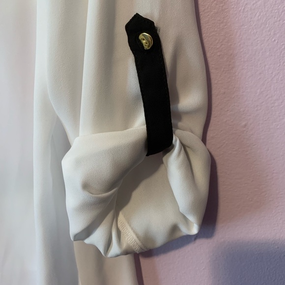 B&W Button-up Blouse - Picture 5 of 5